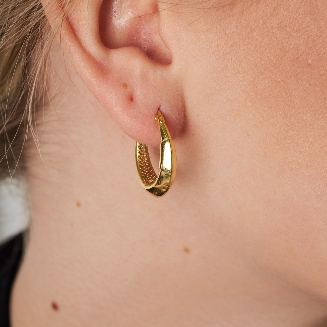 Two Patterned Earrings - 925 SILVER