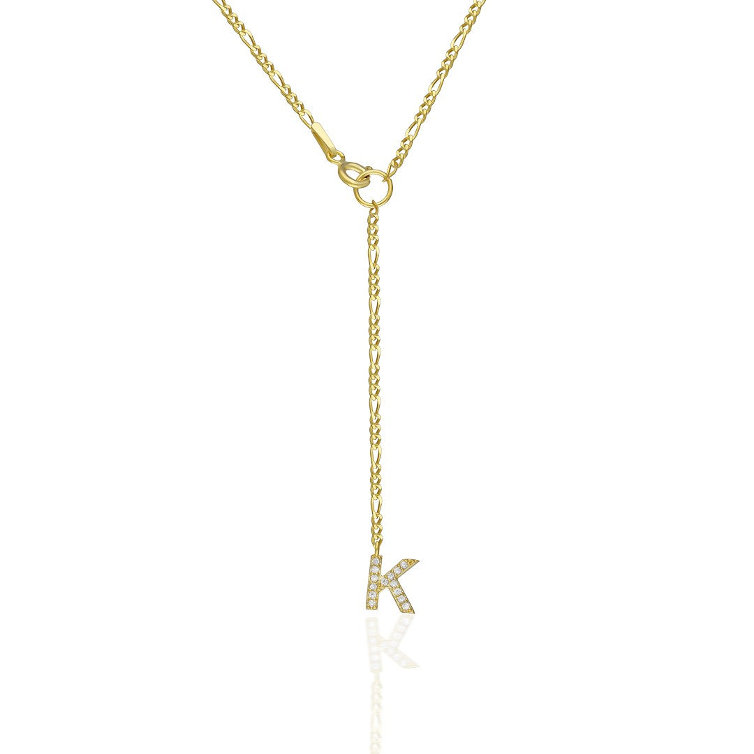 Y Shaped Stone Letter Necklace - 925 SILVER
