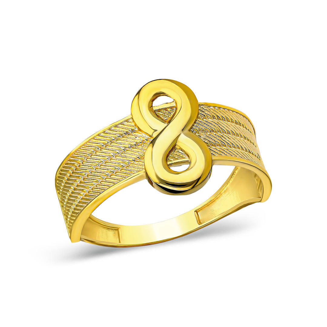 Infinity Detailed Wicker Ring - 925 SILVER
