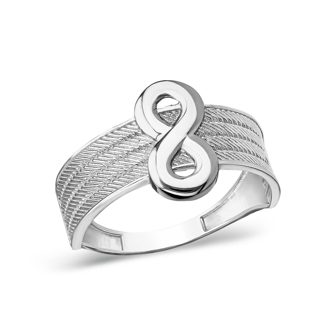 Infinity Detailed Wicker Ring - 925 SILVER