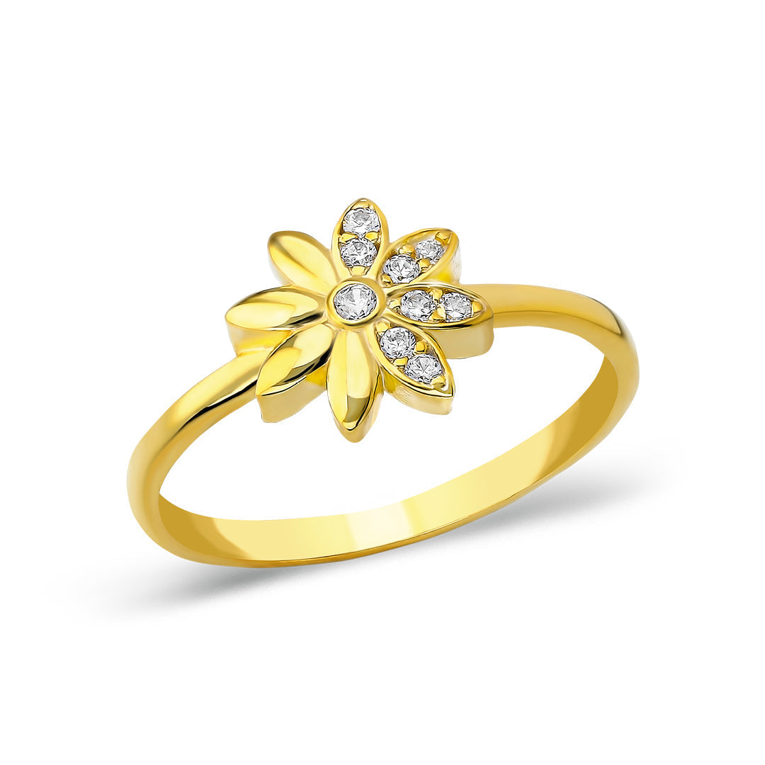 Daisy Stone Ring - 925 SILVER
