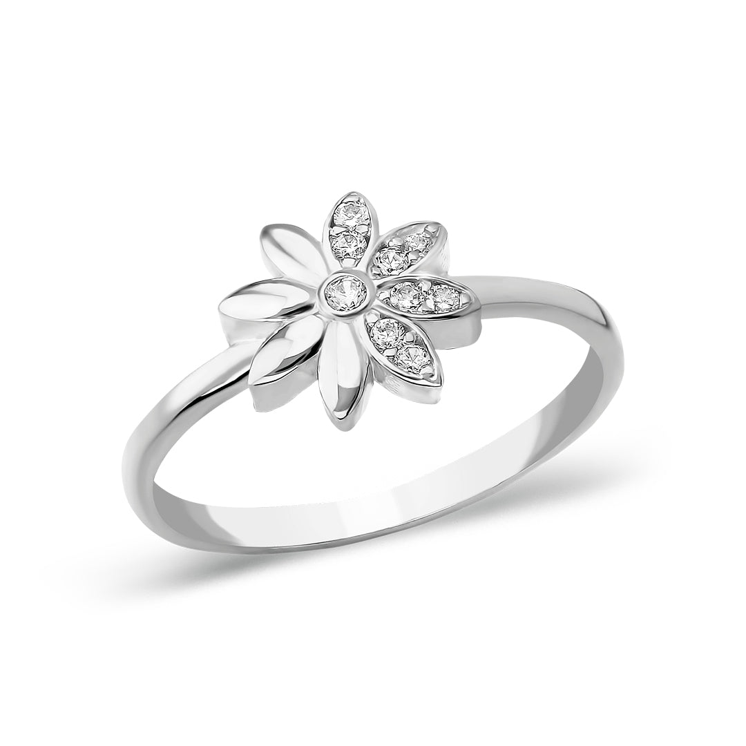 Daisy Stone Ring - 925 SILVER