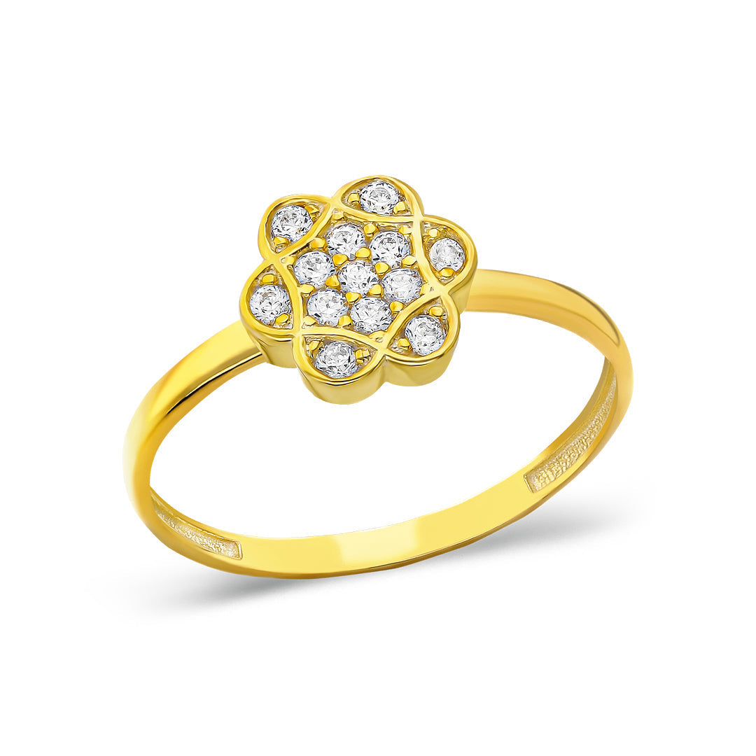DIAMANT BLUMEN RING | 925 SILBER