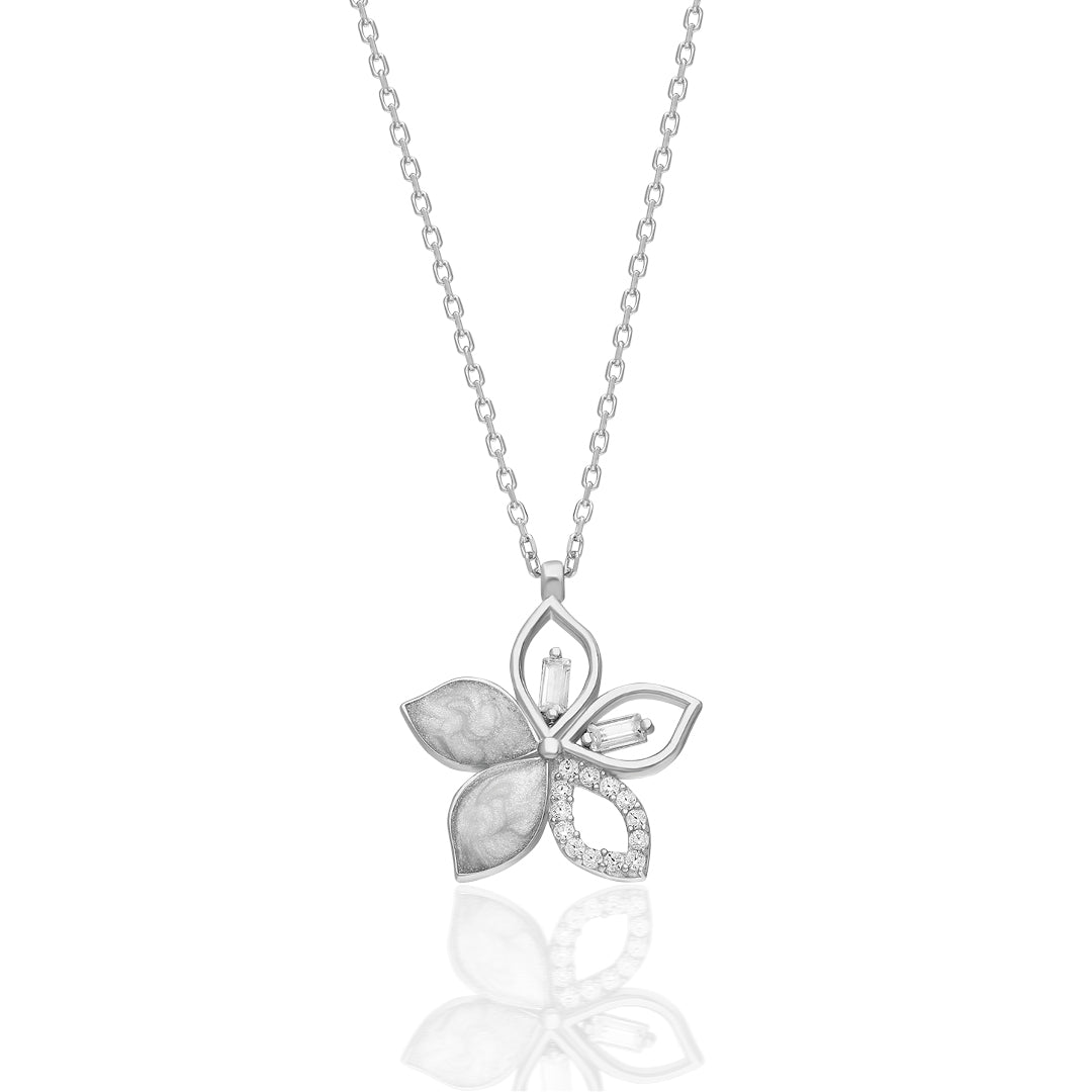 Lotus Flower Necklace - 925 Silver