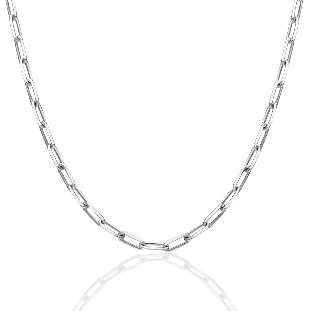 Paperclip Chain Necklace - 925 SILVER
