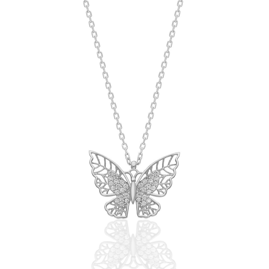 Modern Butterfly Necklace - 925 SILVER