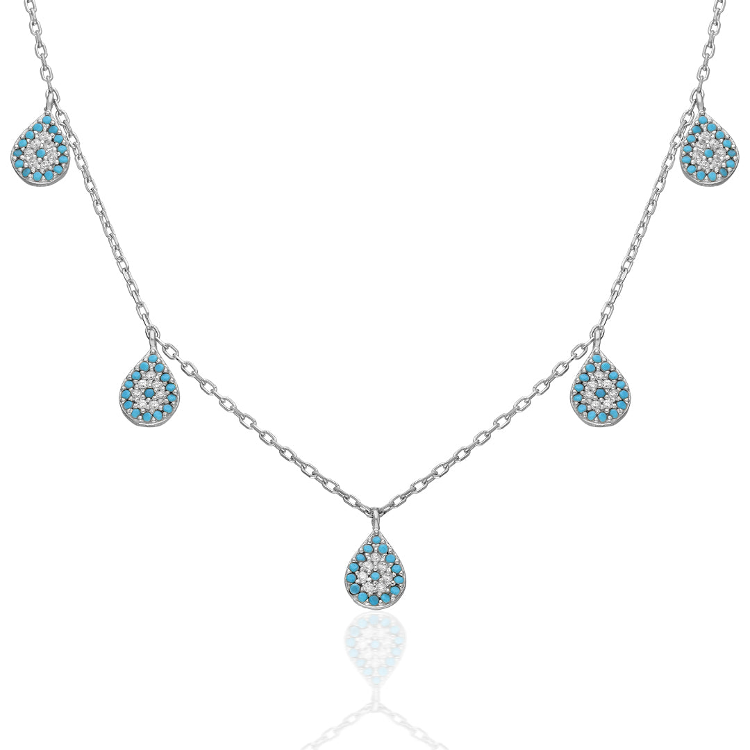 Five-Layer Water Drop Necklace - 925 SILVER