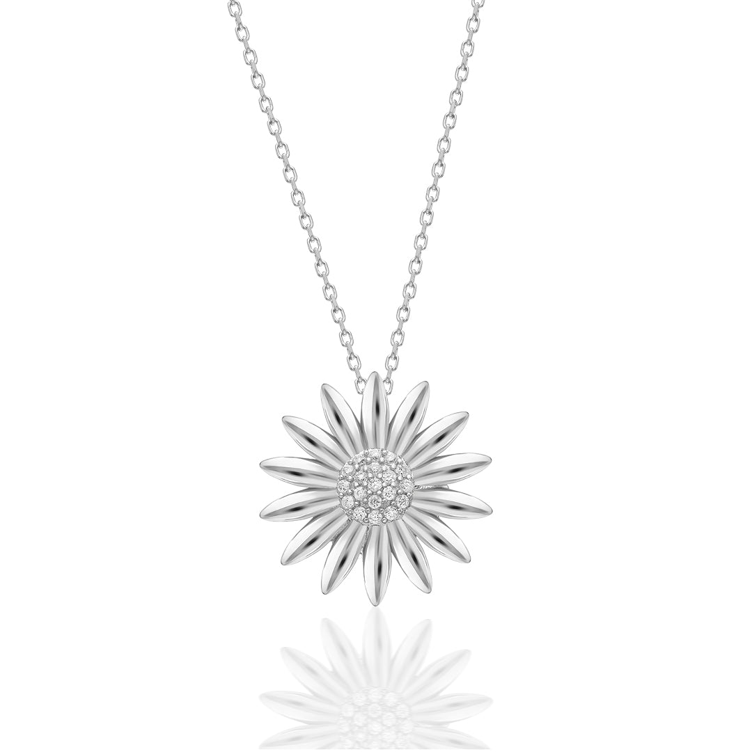 Sunflower Necklace - 925 Silver