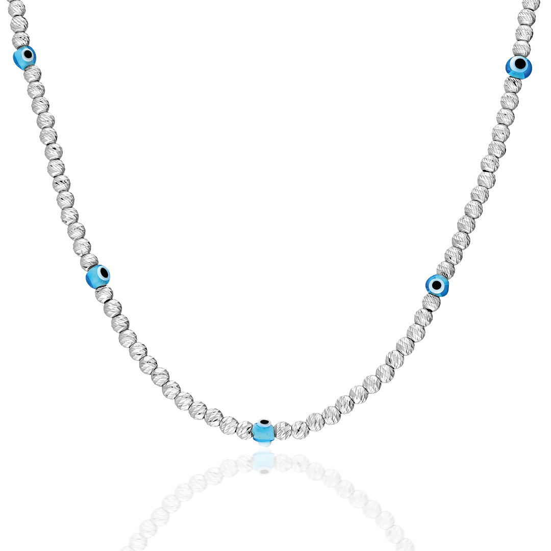 BLAUE DORIKA HALSKETTE | 925 SILBER