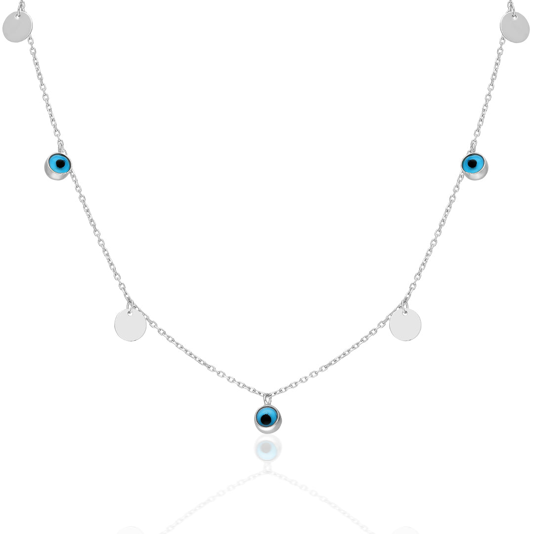 Evil Eye Sign Necklace - 925 Silver