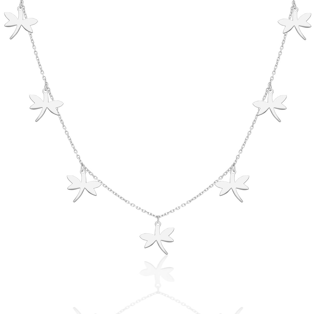 Sequential Dragonfly Necklace - 925 SILVER