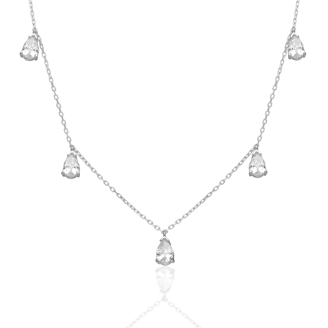 Sequential Water Drop Necklace - 925 SILVER