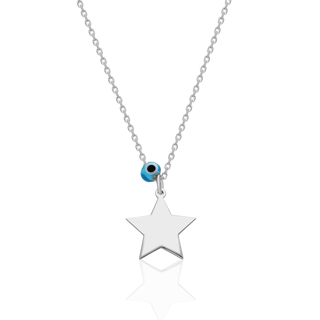 Evil Eye Star Necklace - 925 SILVER