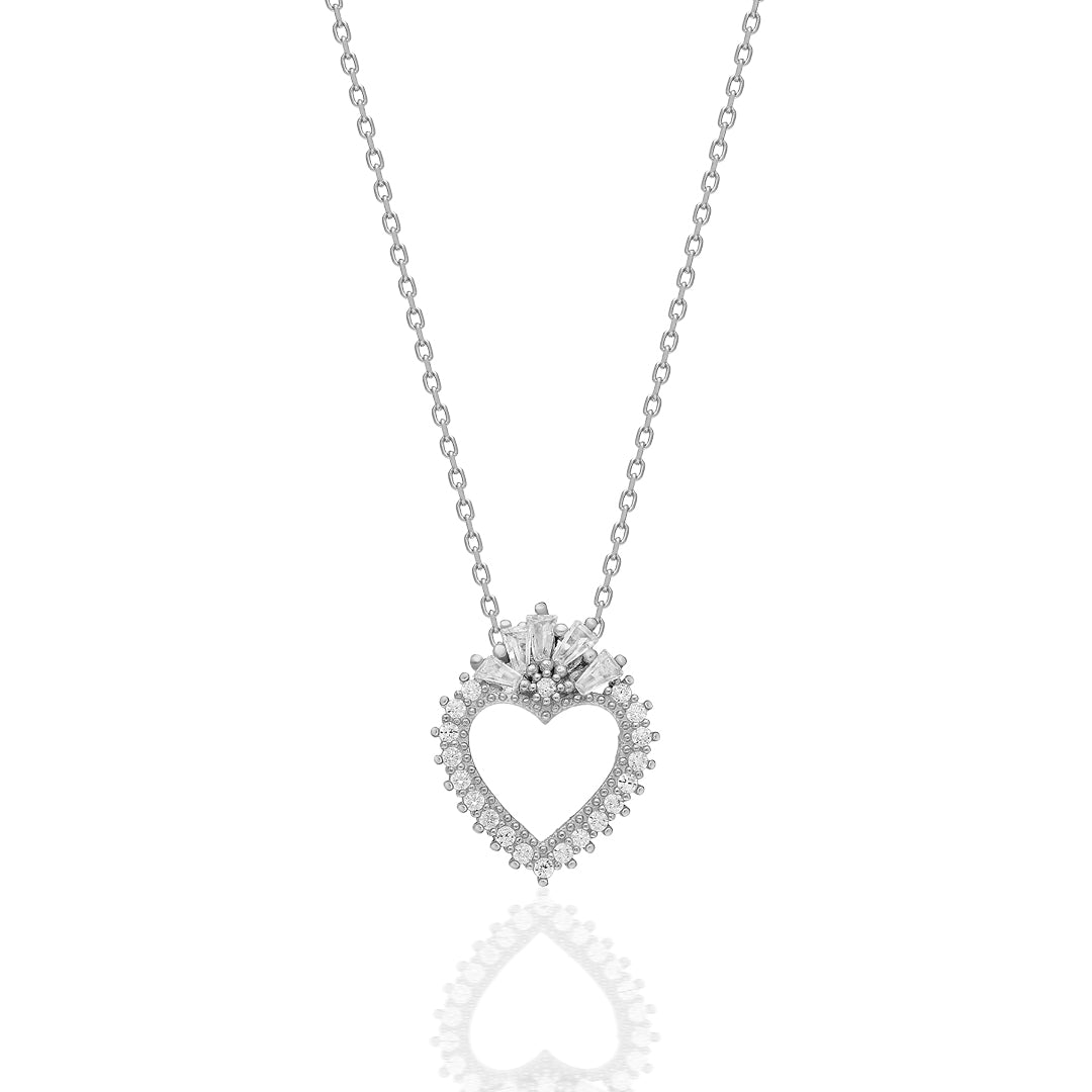 Queen Heart Necklace - 925 SILVER