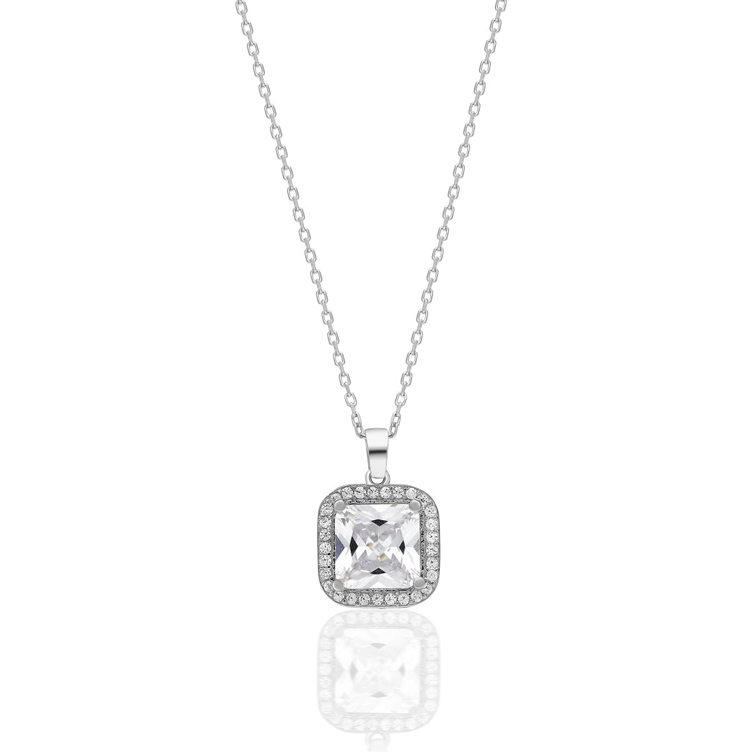 Baguette World Necklace - 925 Silver