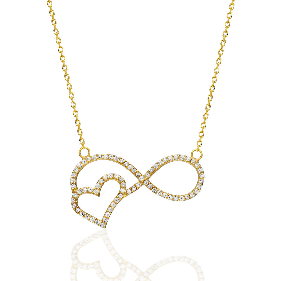 Infinity Heart Necklace - 925 Silver