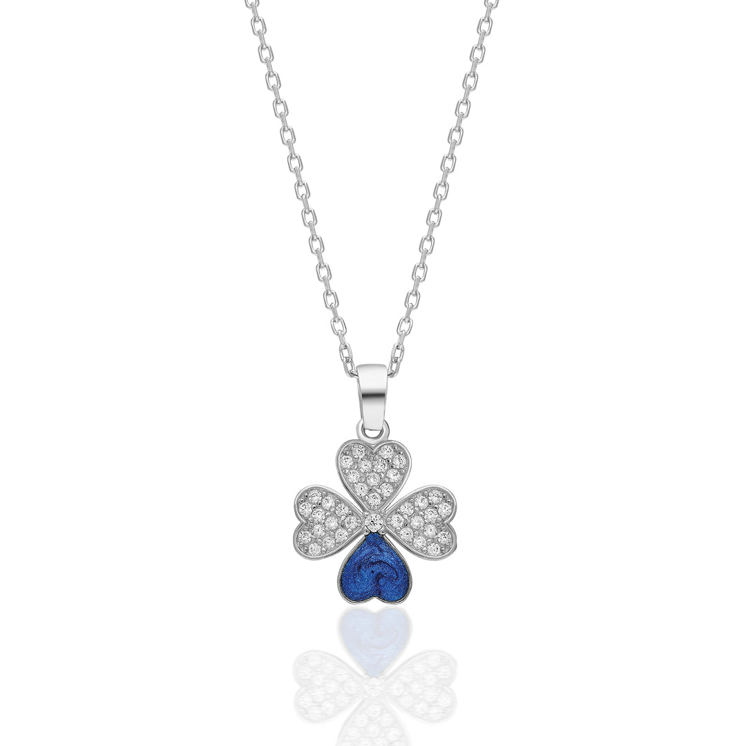 Blue Detailed Necklace - 925 SILVER