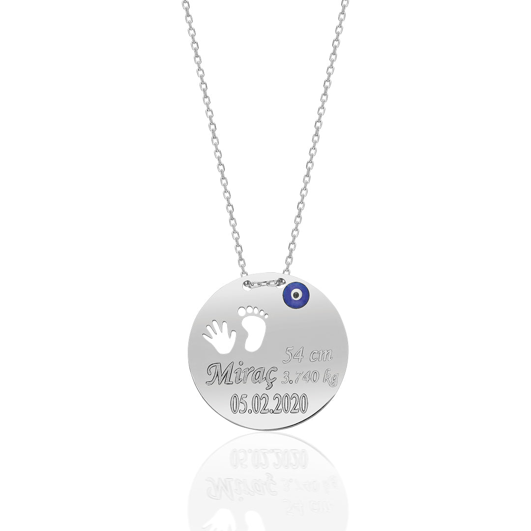 Evil Eye First Step Newborn Necklace - 925 Silver