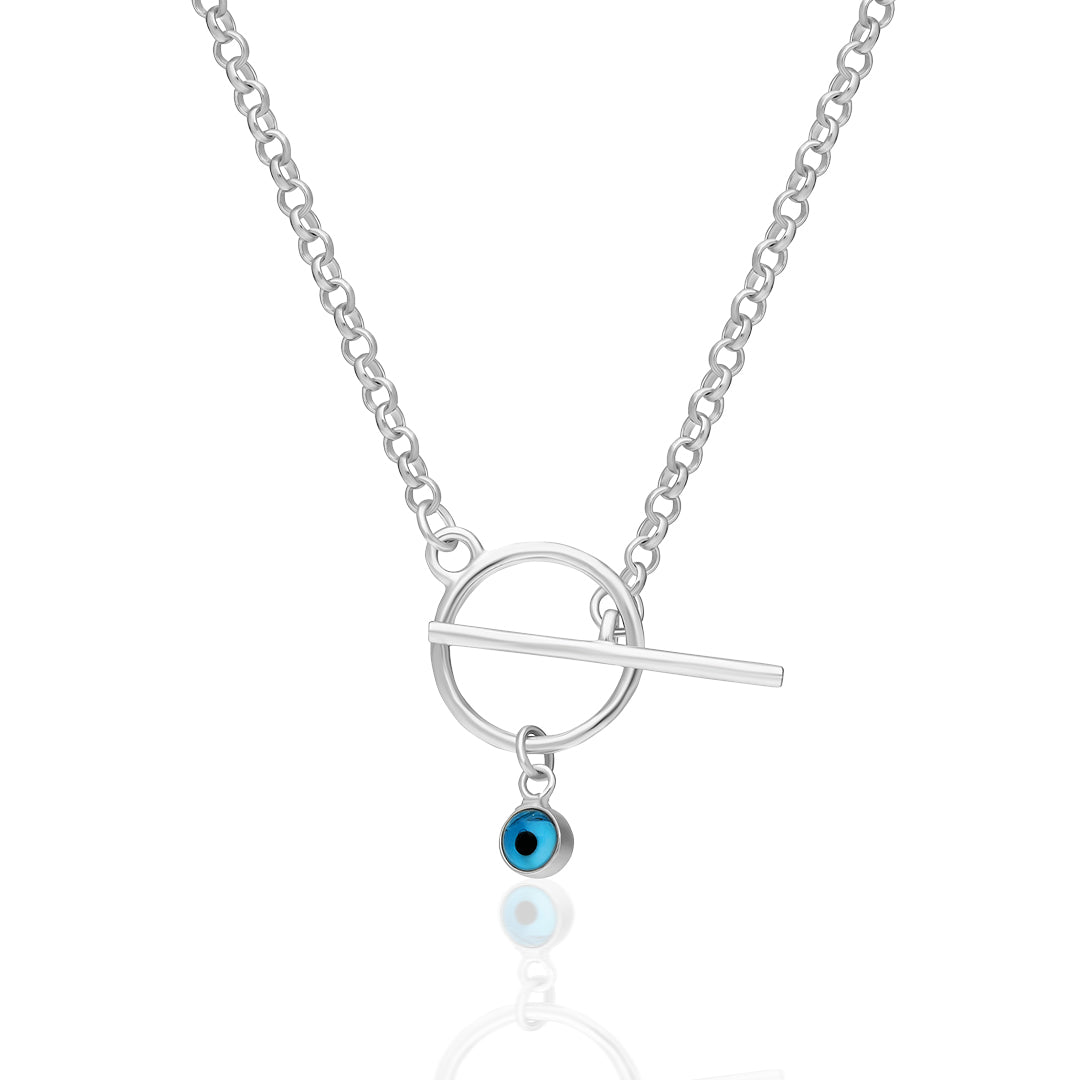 Evil Eye Lock Chain - 925 SILVER
