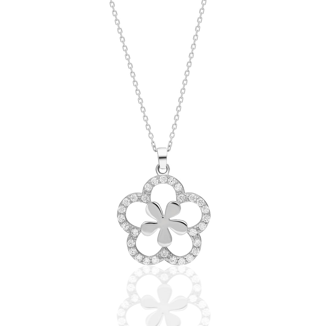 Flower-Looking Necklace - 925 SILVER