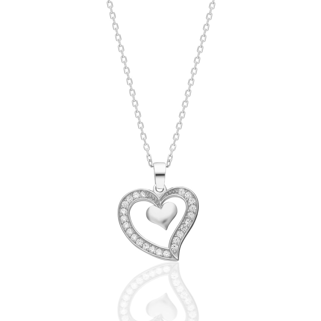 Loving Heart Necklace - 925 SILVER