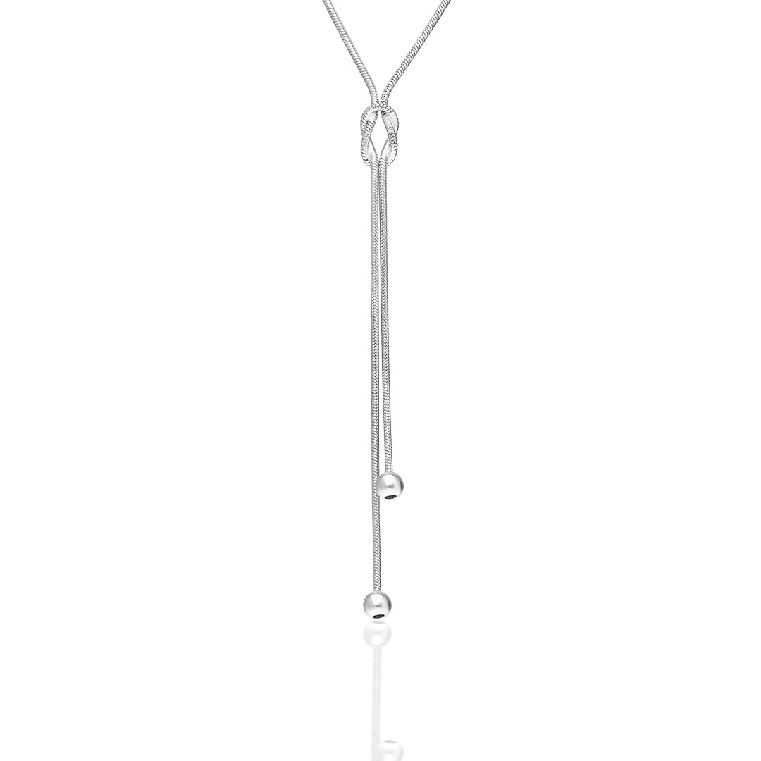 KNOTEN KUGEL HALSKETTE | 925 SILBER