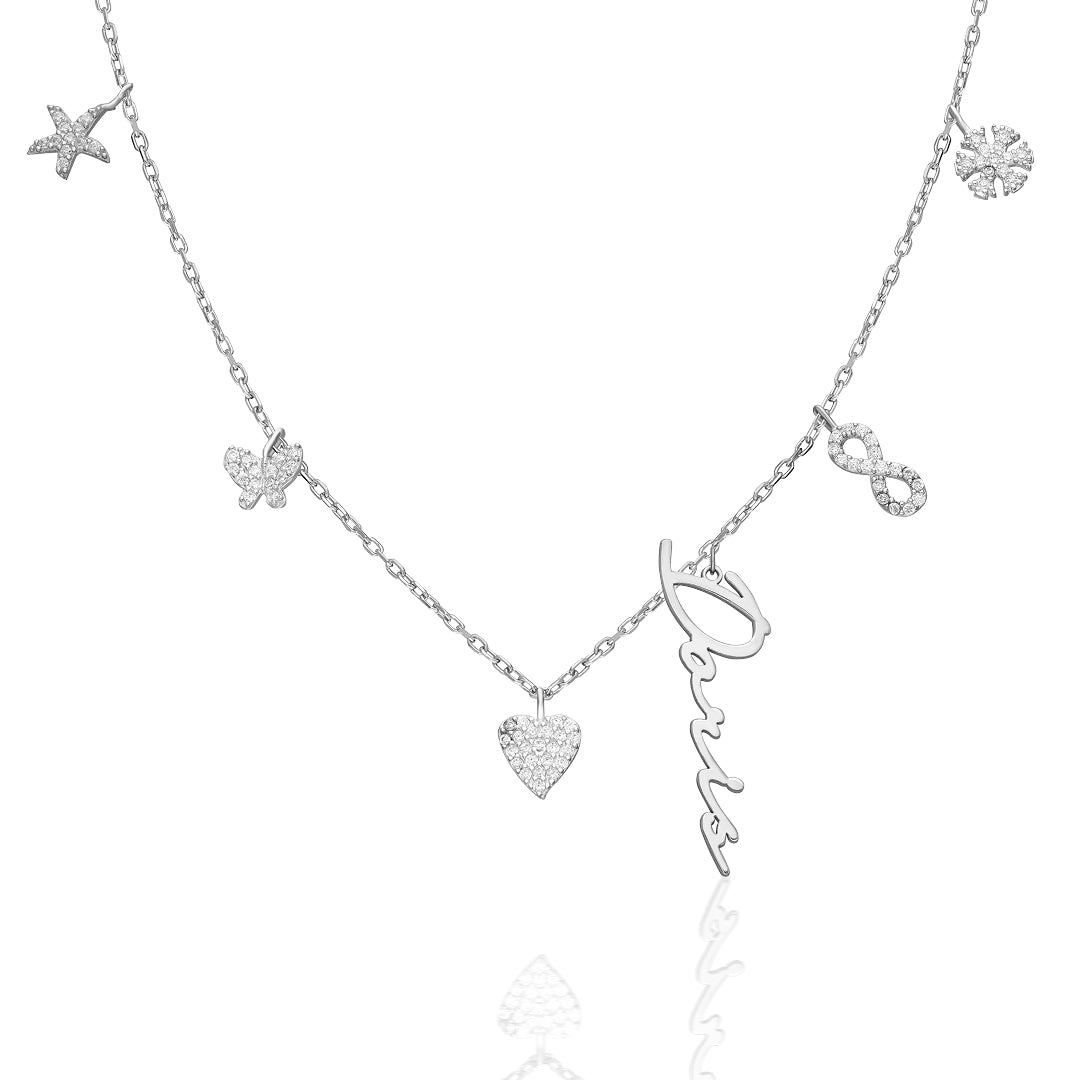 Charm Signature Necklace - 925 Silver