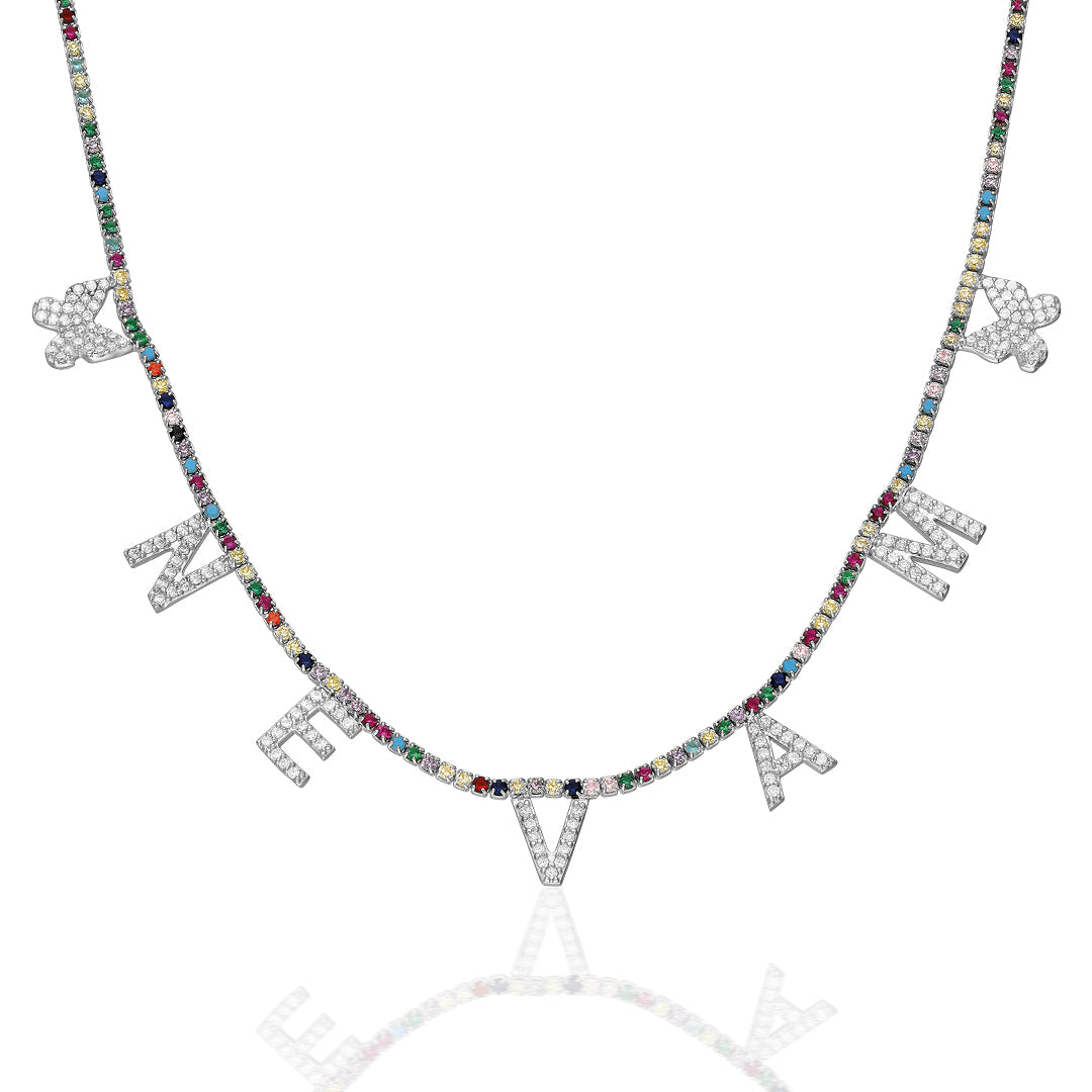 Butterfly Named Colorful Waterways Necklace - 925 SILVER
