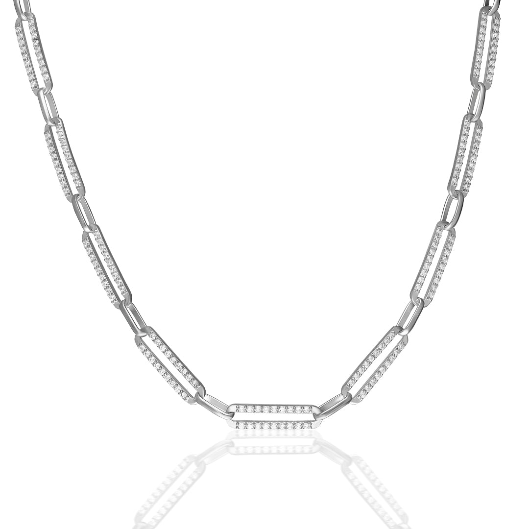 Anchor Zircon Necklace - 925 SILVER