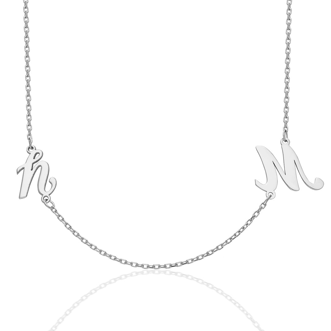 Alternative Initial Necklace - 925 Silver