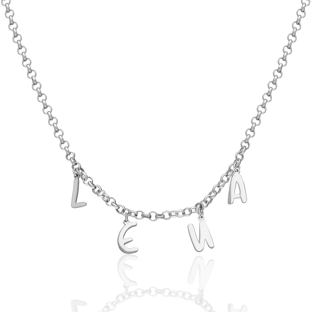 4 Letter Name Necklace - 925 Silver