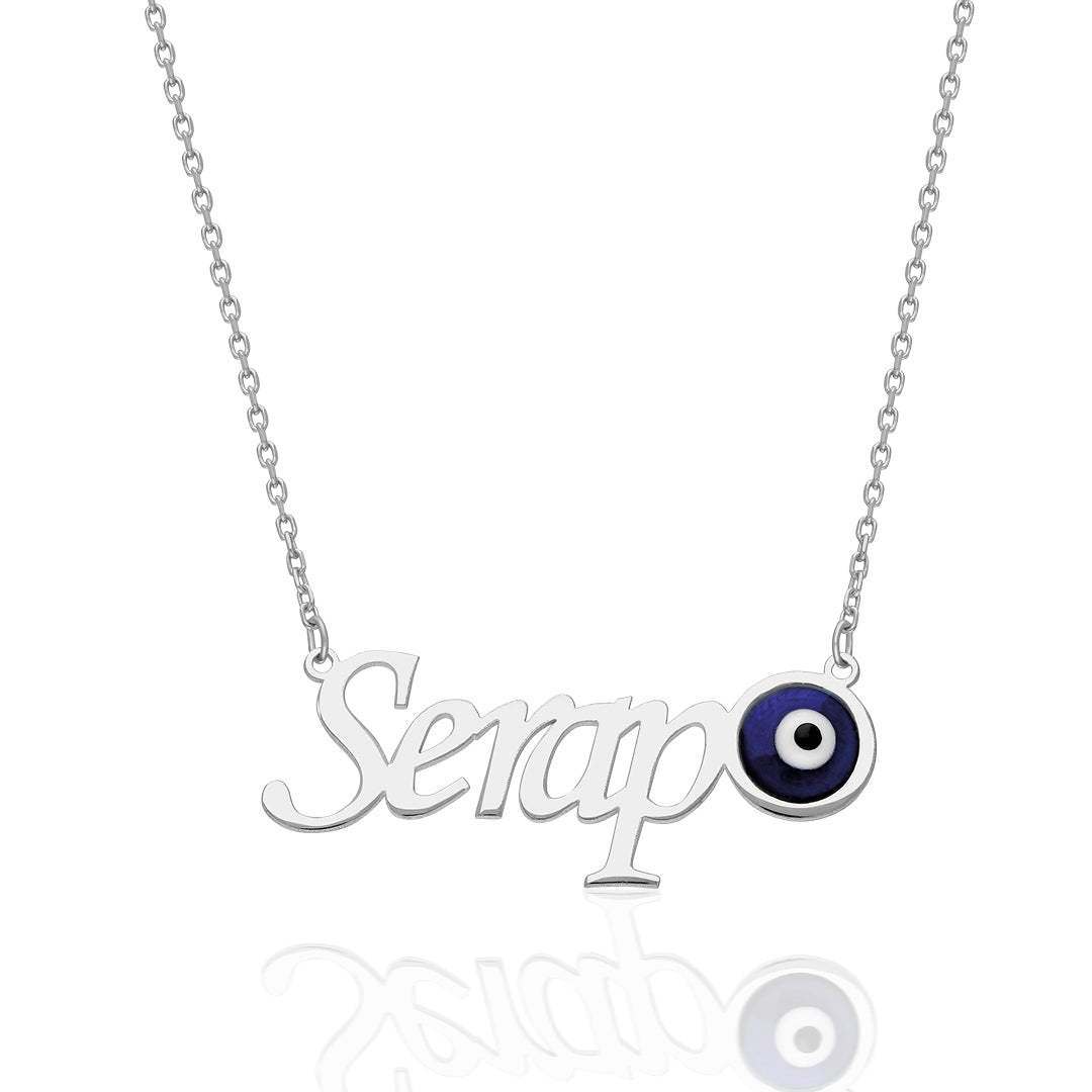 Evil Eye Name Necklace - 925 Silver