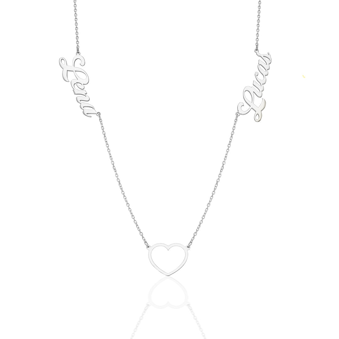 HERZKETTE MIT 2 NAMEN | 925 SILBER