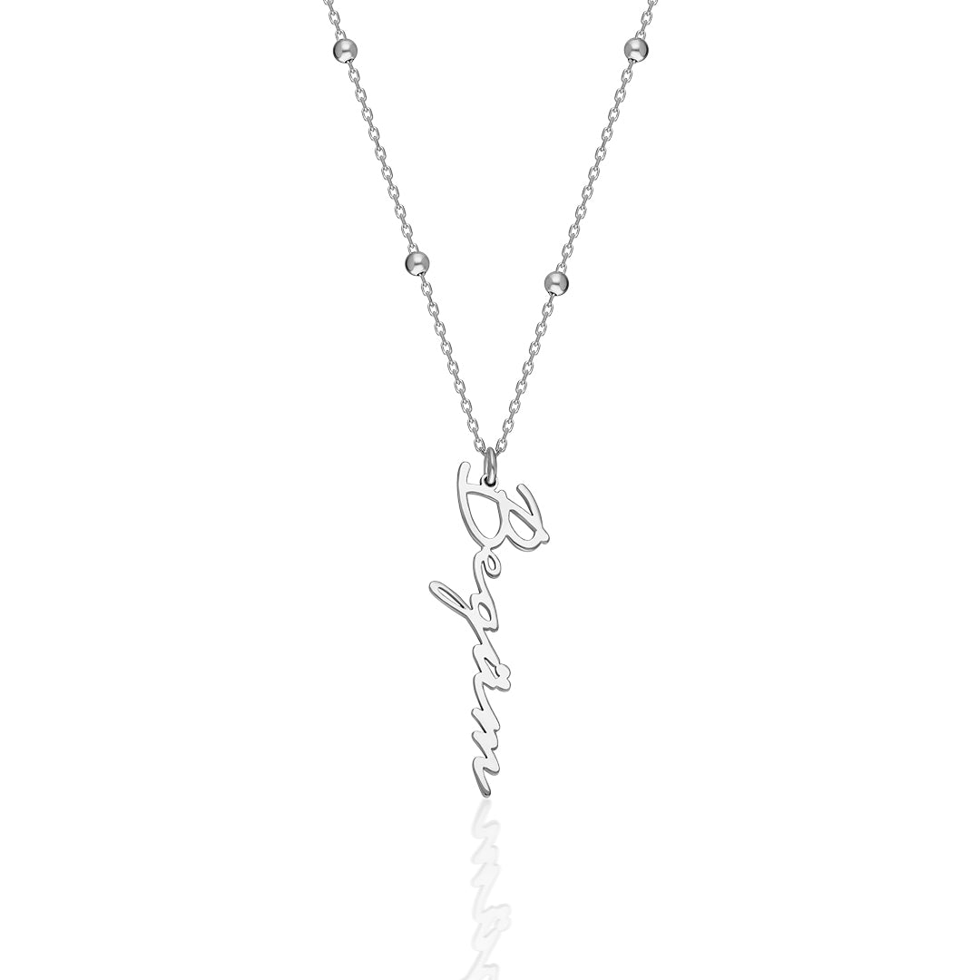 Ball Chain Name Necklace - 925 SILVER