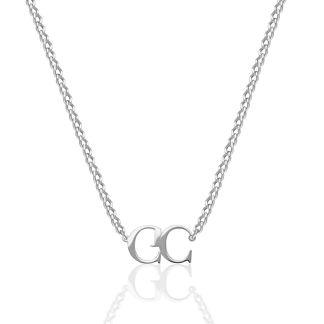 DOPPEL LIEBE BUCHSTABEN KETTE | 925 SILBER