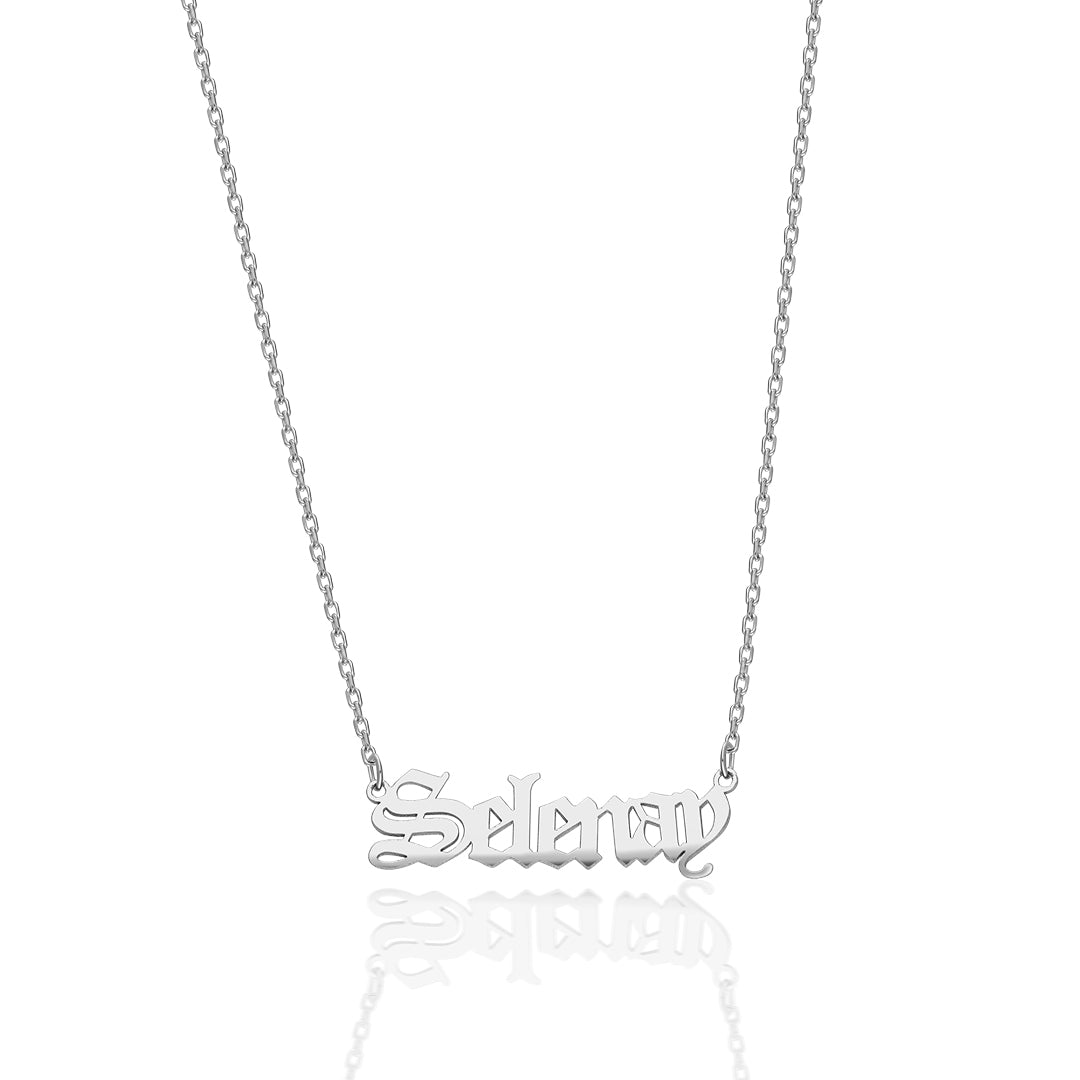 Complex Written Name Necklace - 925 Silver
