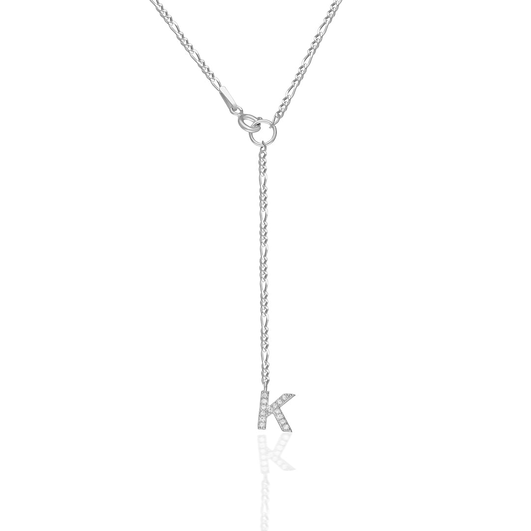 Y Shaped Stone Letter Necklace - 925 SILVER