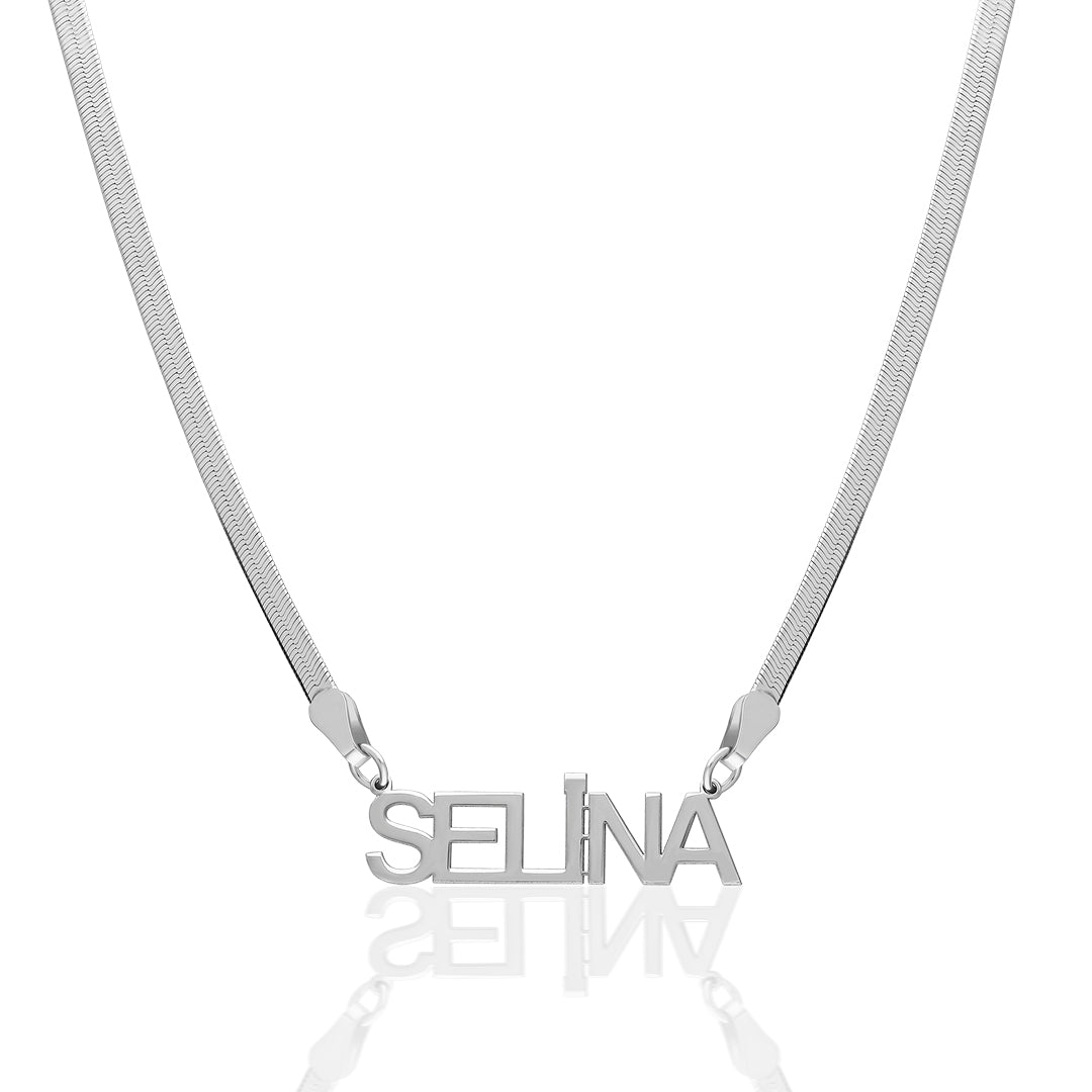 Snake Chain Name Necklace - 925 SILVER