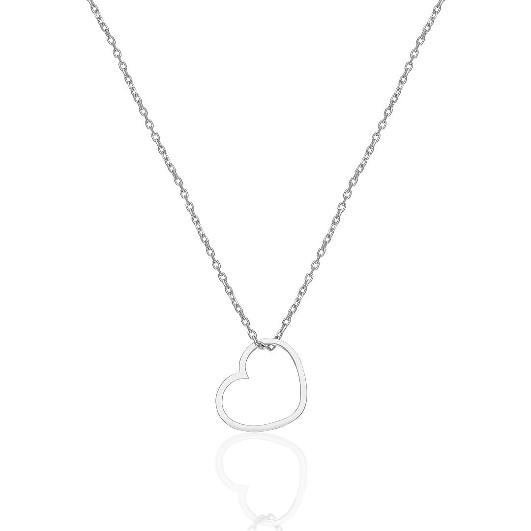 Elegant Simple Heart Necklace - 925 SILVER