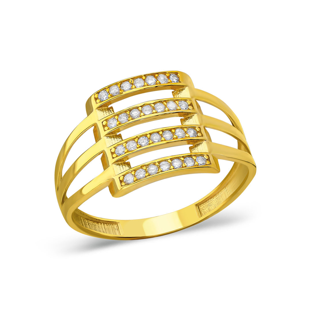 Stone Rib Ring - 925 SILVER