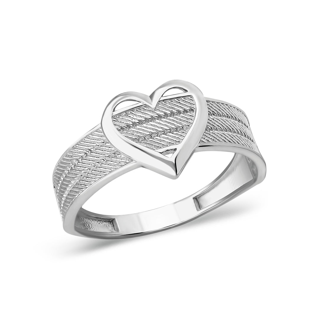 Heart Wicker Ring - 925 SILVER
