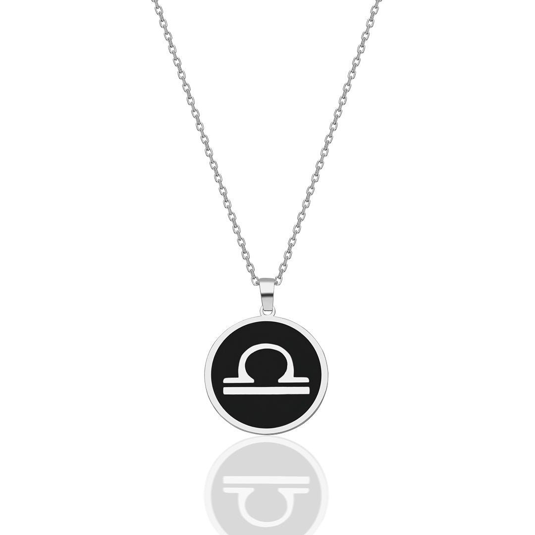 Colorful Libra Zodiac Necklace - 925 Silver