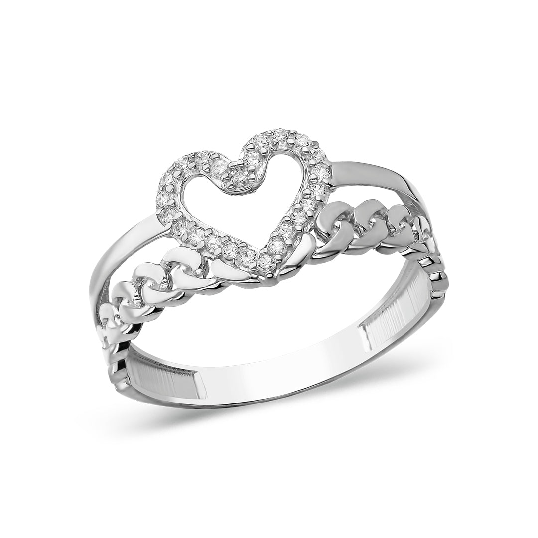 Heart Stone Necklace - 925 SILVER