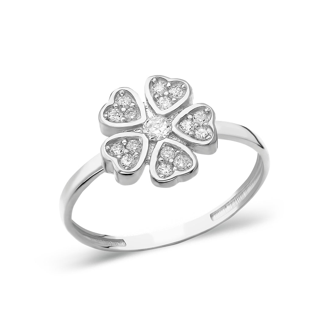 Clover Stone Ring - 925 SILVER