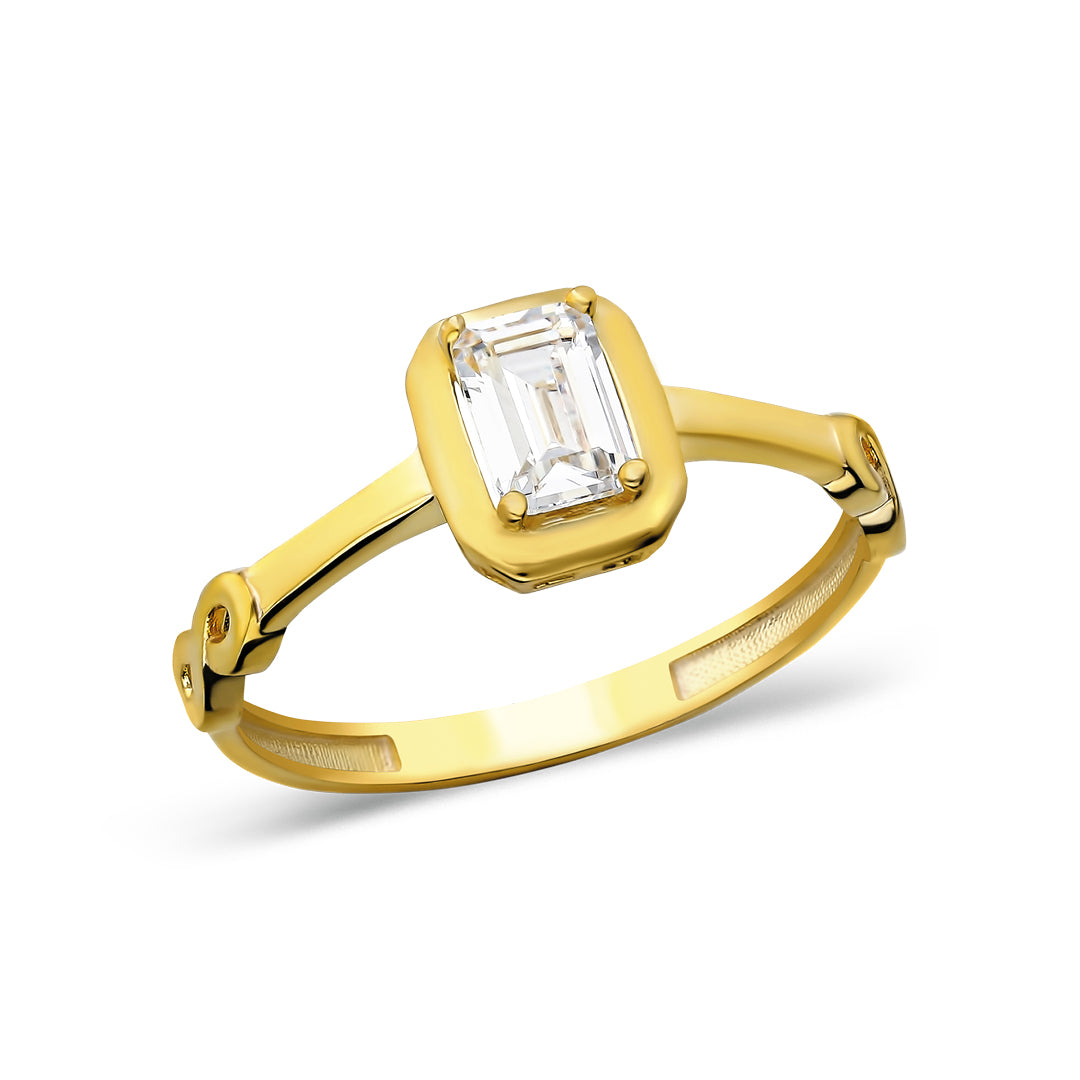 BAGUETTE STEIN RING | 925 SILBER