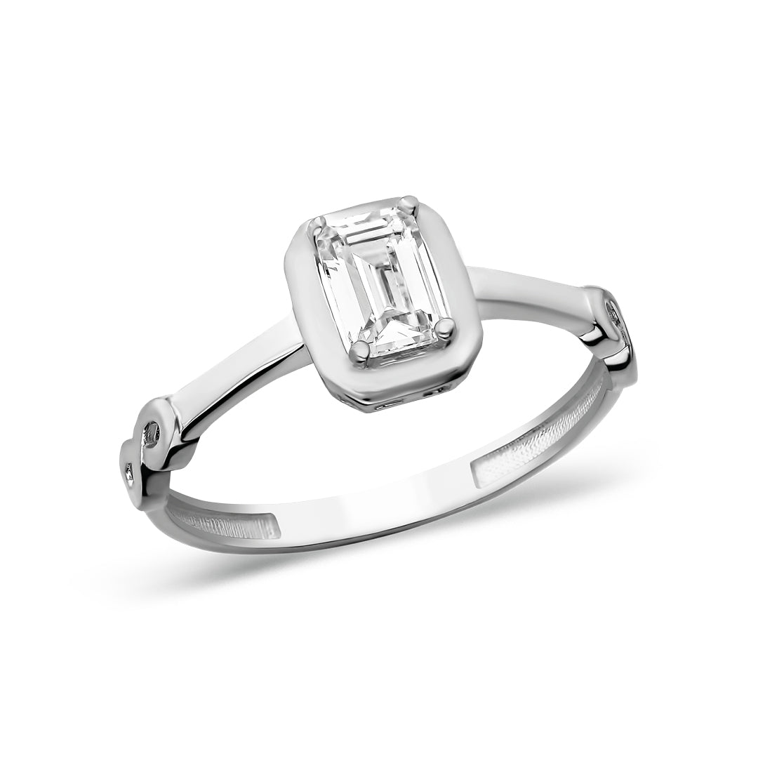 BAGUETTE STEIN RING | 925 SILBER