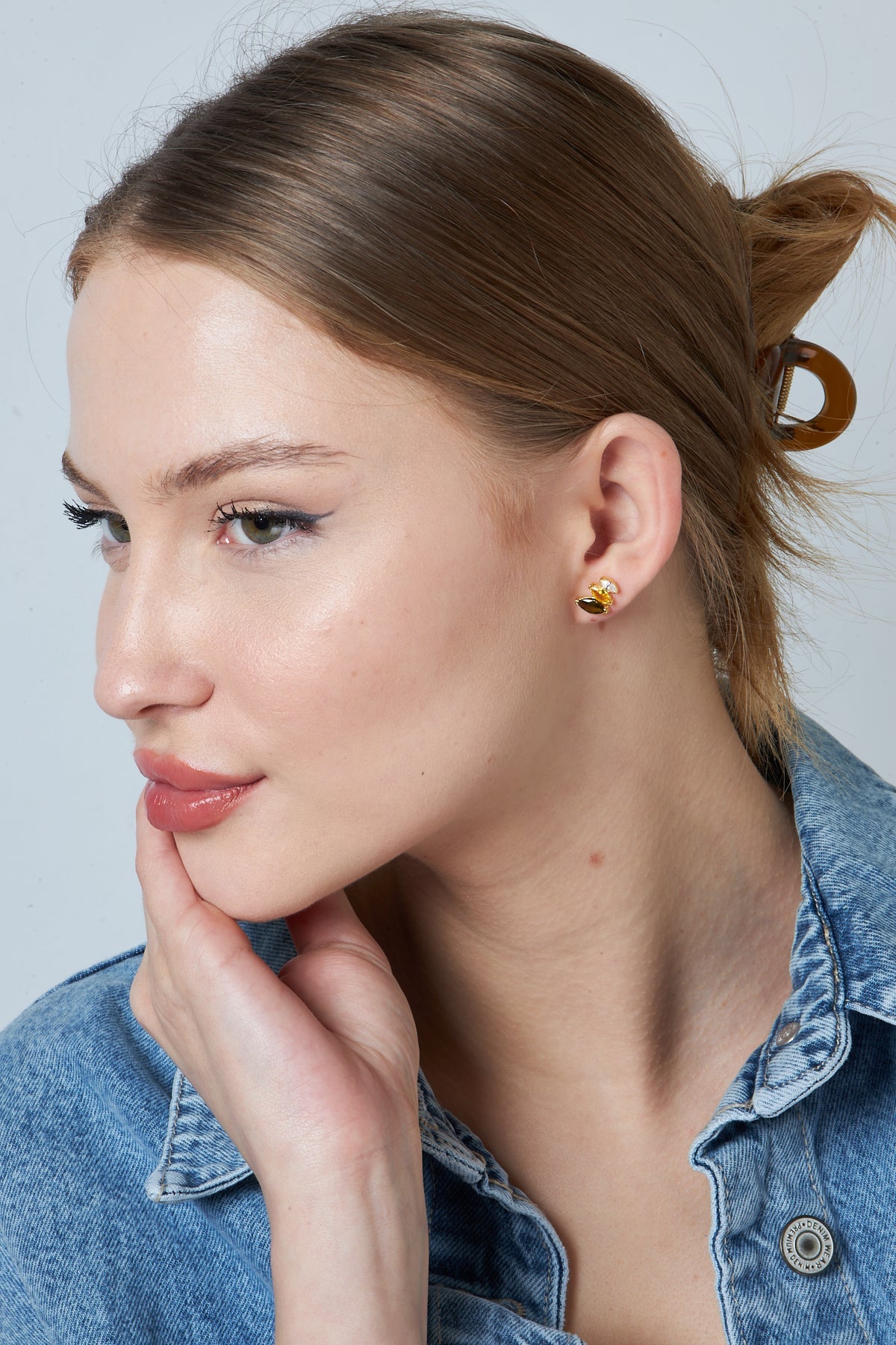 Colorful Stone Drop Earrings - 925 SILVER