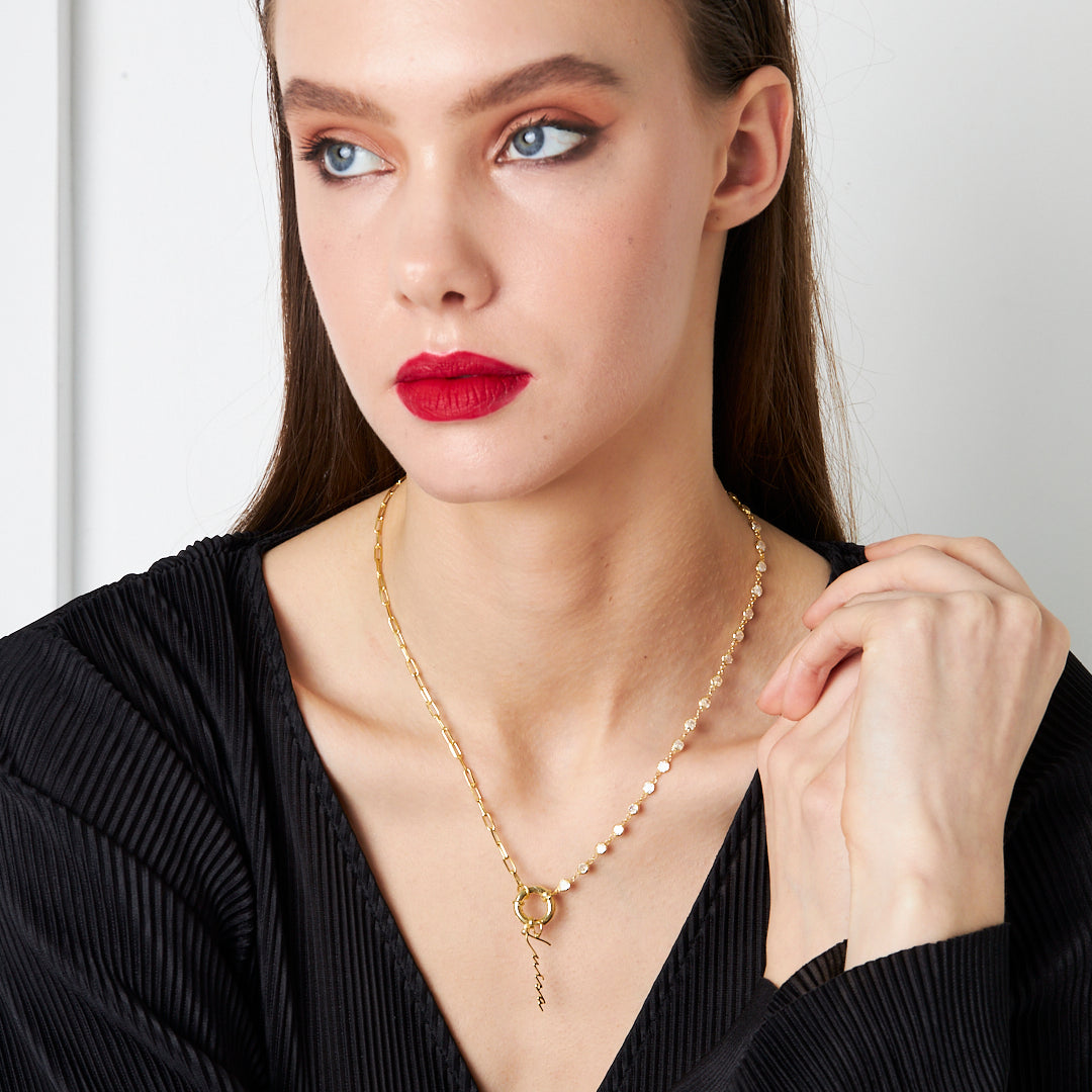 Modern Signature Lock Necklace - 925 SILVER