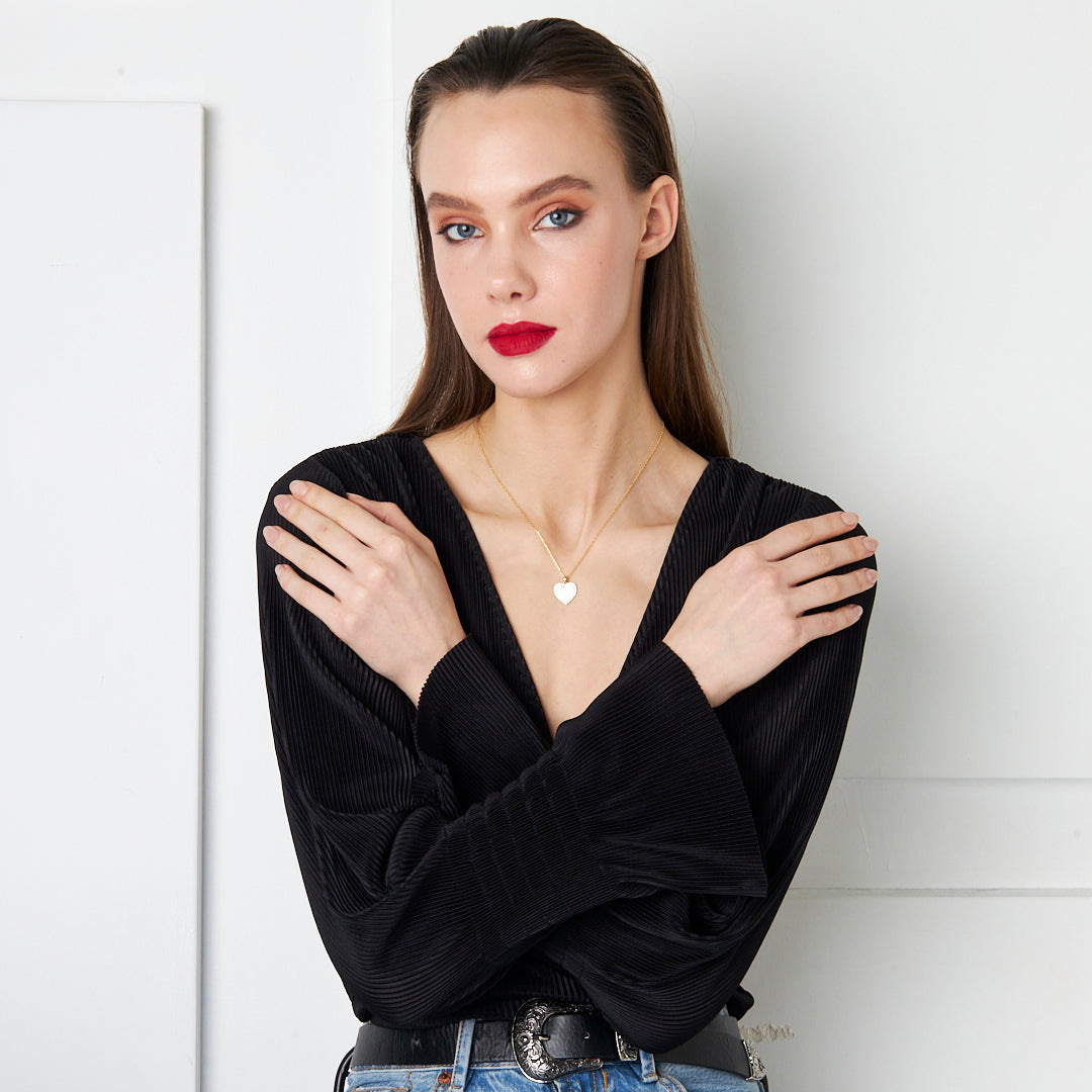 Heart Name Necklace with Letters - 925 Silver