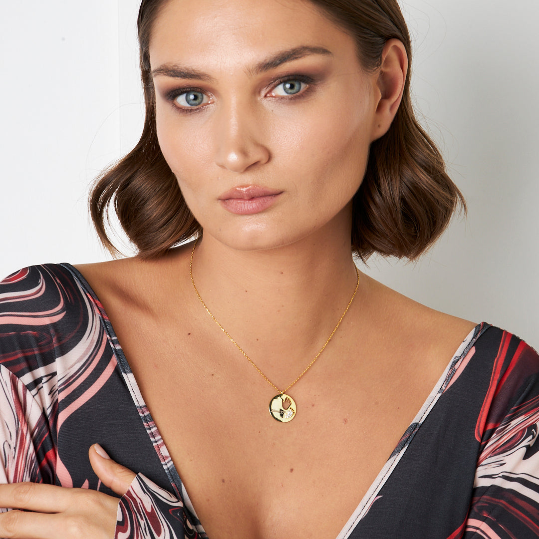 Named Baby Hand and Footprint Necklace - 925 Silver